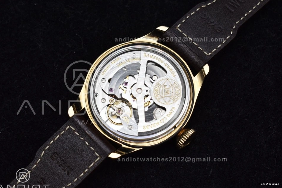 on Dial ZF IW501005 Leather Minimalist Strap Best Real Brown Big A 519 Bronze Black Edition 1:1 Pilot 0407